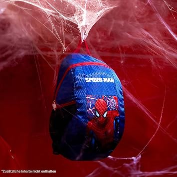 Marvel Spiderman Children's Backpack Boys Lightweight School Backpack Side Mesh Pockets Adjustable Straps Large Capacity