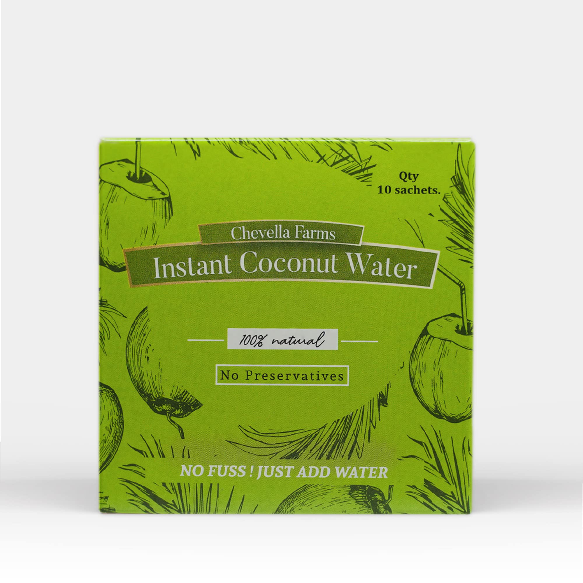 Chevella farms Instant tender coconut water, Instant refreshment, Rich in electrolytes and nutrients (Pack of 10 sachets, 15g each) (B09GM2NY7N) Amazon Price History, Amazon Price Tracker