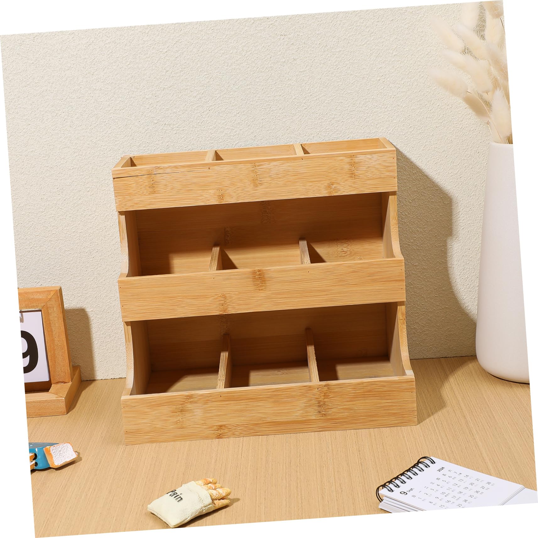 Ipetboom Estante De Almacenamiento para Bolsitas De Té Soporte De Madera para Oficina Organizador De Bolsas De Té para Guardar Cocina Estante y Azúcar