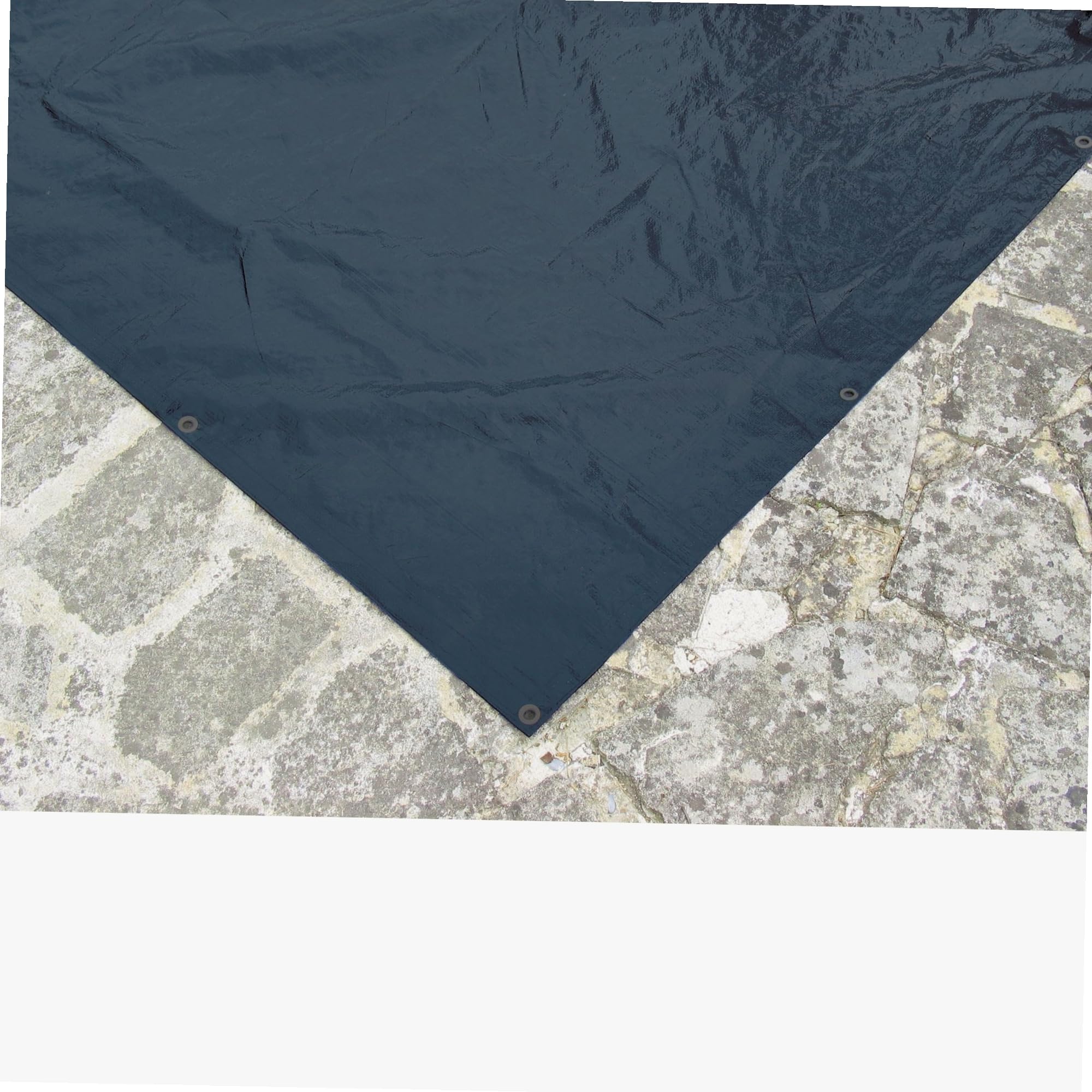 Werkapro Bâche de Protection 240g/m2 pour Piscine rectangulaire 5 x 9 m | Polyéthylène, aluminium, installation facile, durable, tressé, stable, anti-UV, usage piscine et extérieur, gris