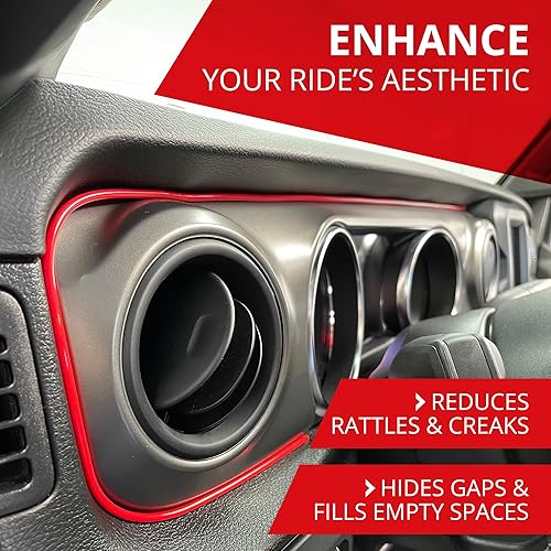 Miniatura 3 de All-Fit Automotive Llenadora de huecos para automóvil, moldura azul de 10 pies para accesorios de automóvil, accesorios universales y flexibles para