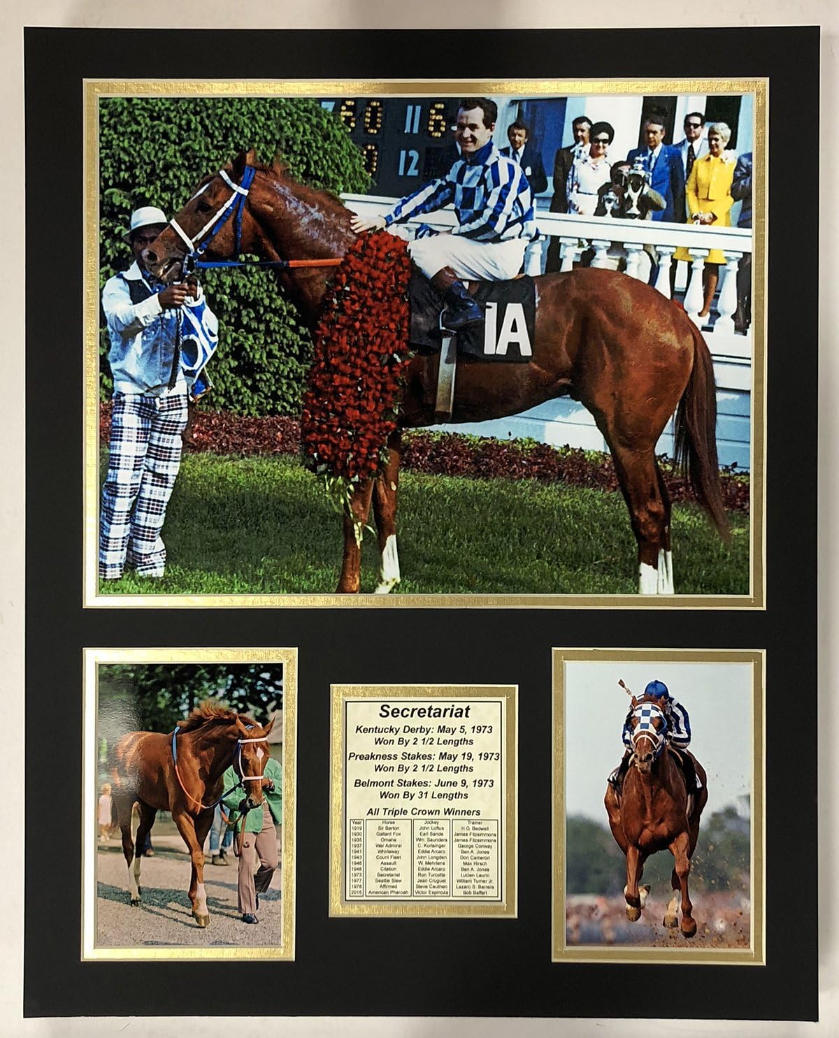 Legends Never Die Secretariat - Kentucky Derby 16" X 20" Unframed Matted Photo Collage, Inc.