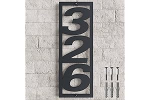 Oil Rubbed Bronze House Numbers for Outside with Floating Mount Kit