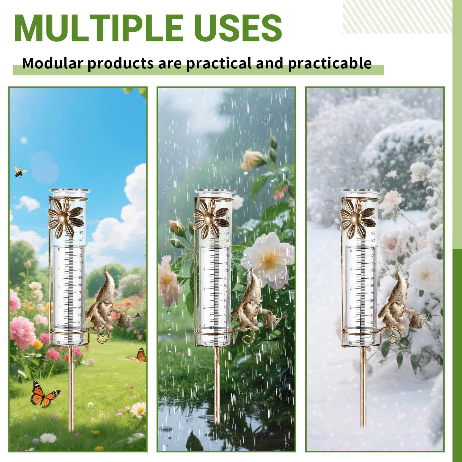 Pluviometro da Giardino Antigelo per Terrazza e Paesaggio