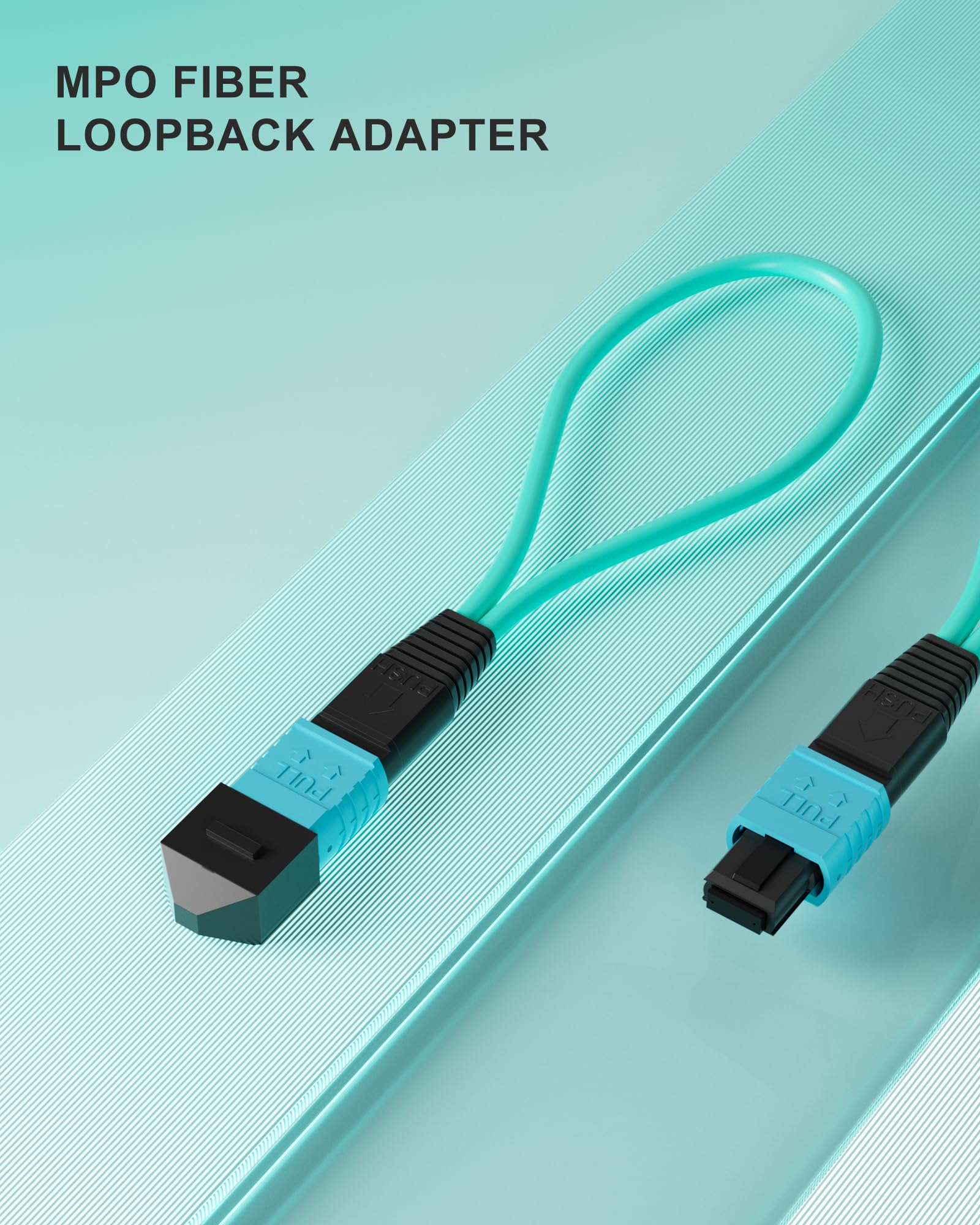 MPO OM4 Loopback 2Pcs MPO OM4 Multi-Mode Loopback Plugs - 12 Fiber Core ...