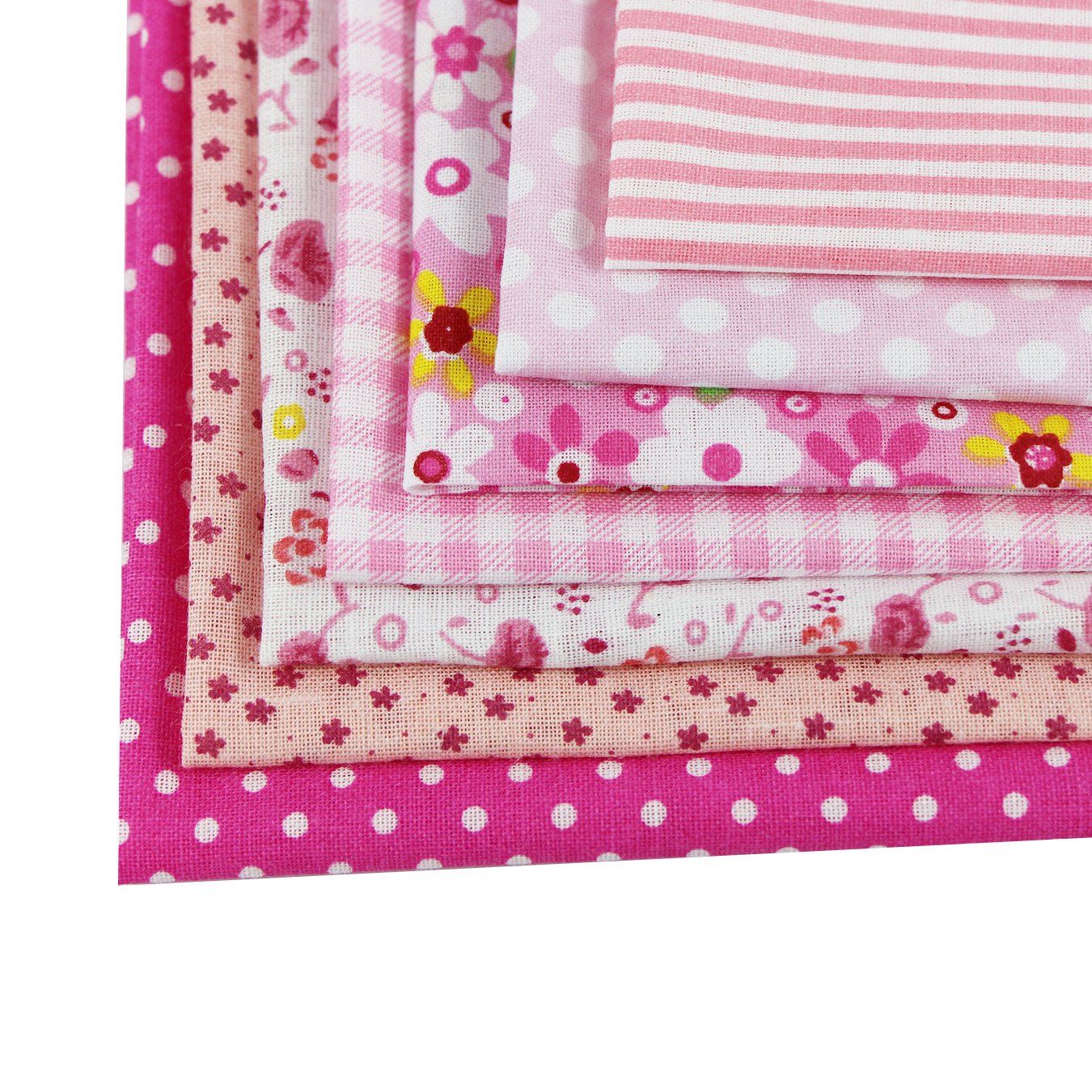 7 Carrés De Tissu Coton 50x50cm Aufodara - Patchwork, Couture, Quilting DIY