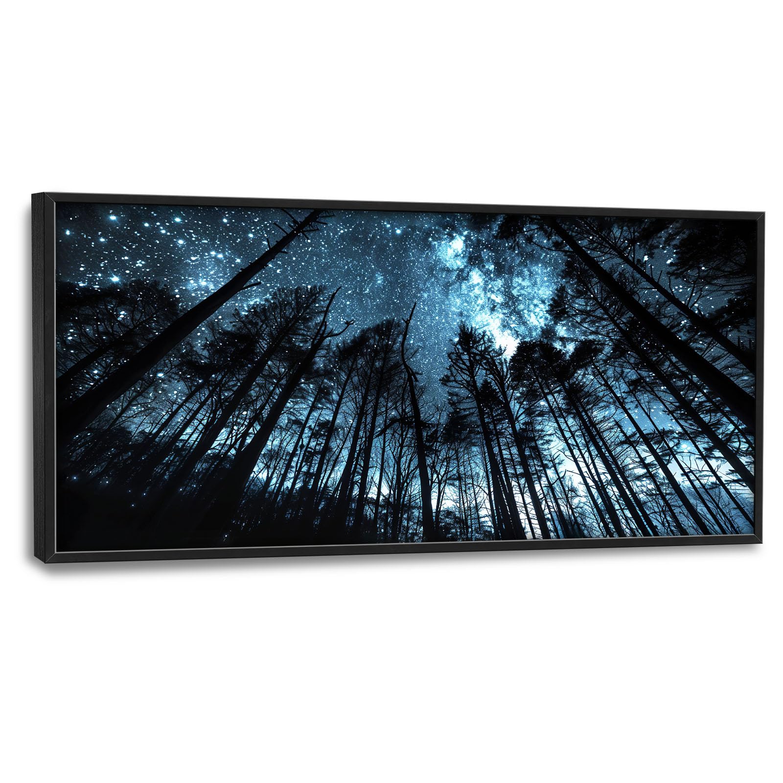 Forest Large Wall Art Tree Night Landscape Pictures Wall Decor Star Canvas Scenery Print Painting Modern Artwork Home Decoration for Living Room