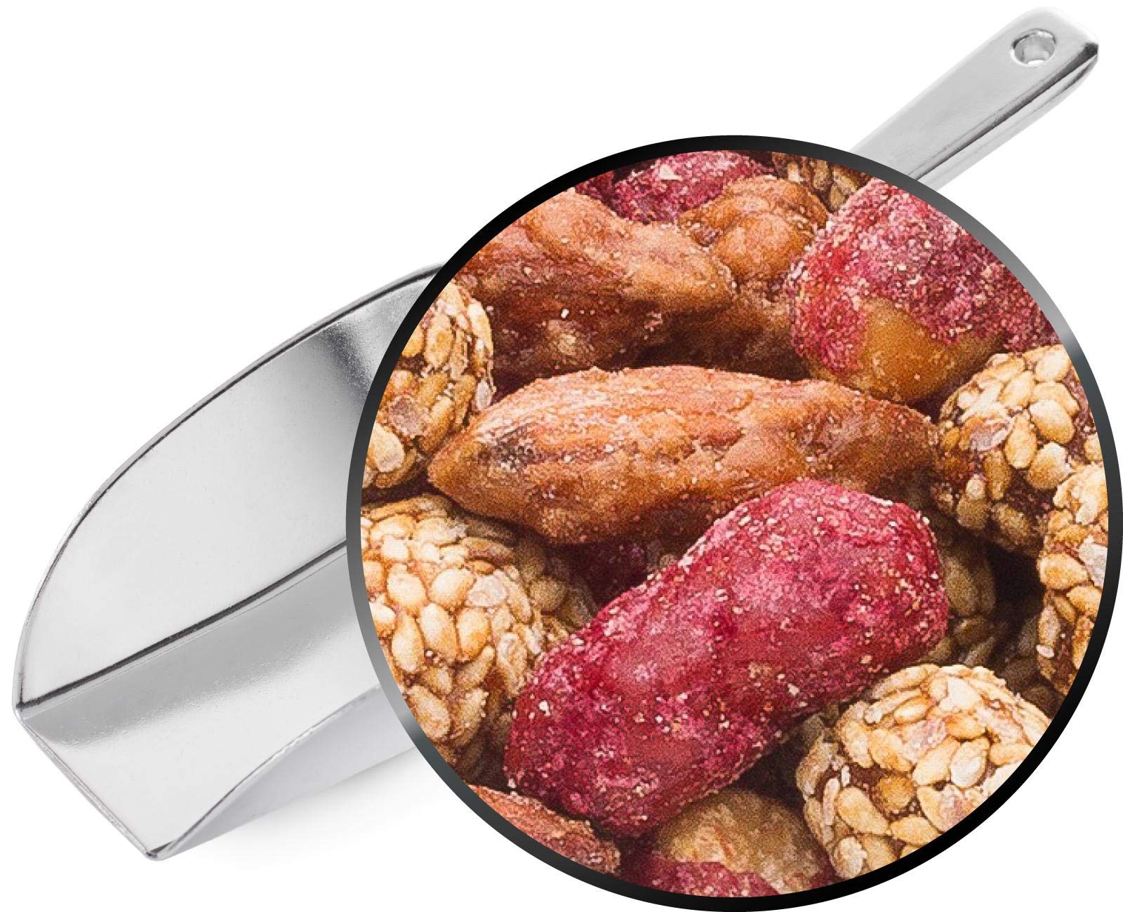 1 x 3kg Nordpolmischung mit feuergebrannten Mandel & gebrannten Erdnüssen in Sesamhülle mit Zimt vegetarisch vegan