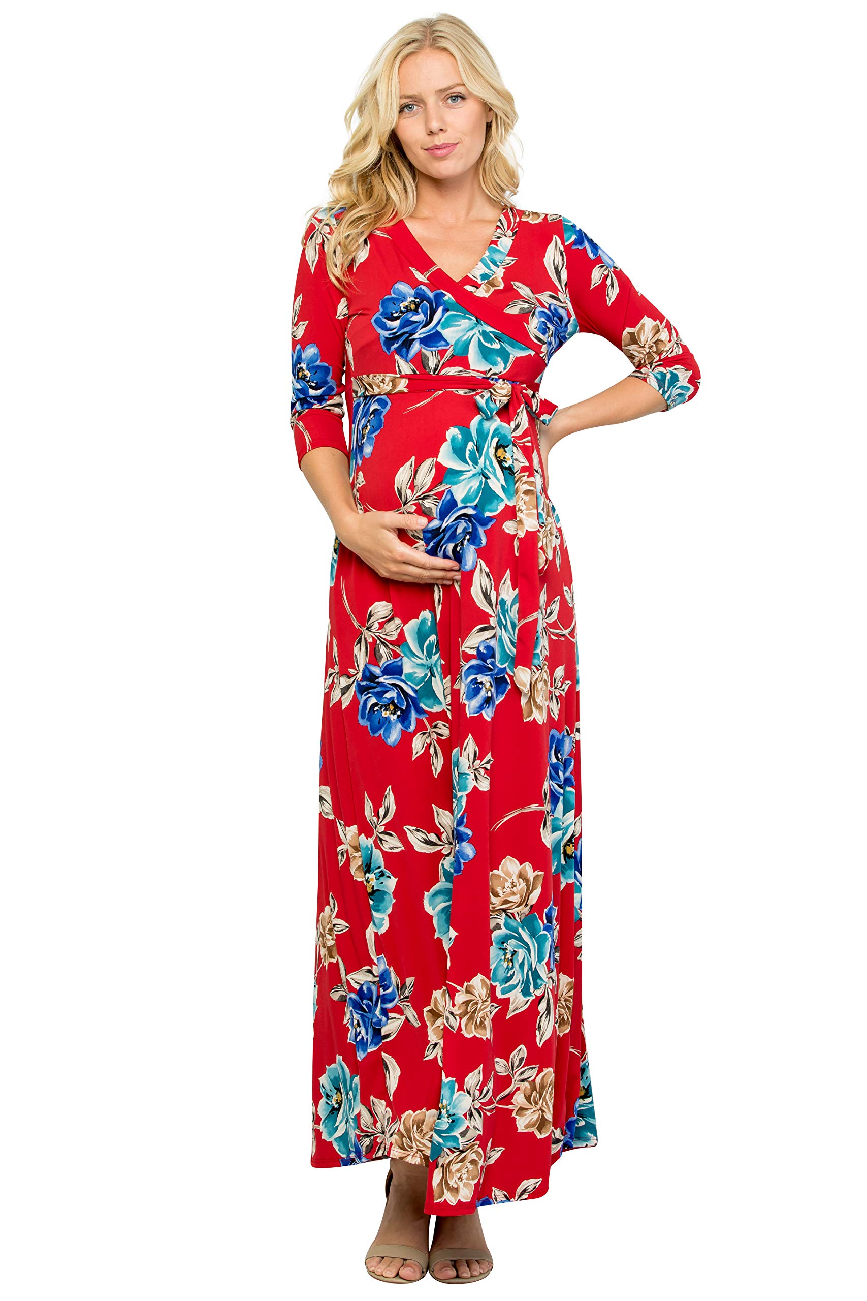 My Bump Maternity Maxi Wrap Dress (Made in USA)