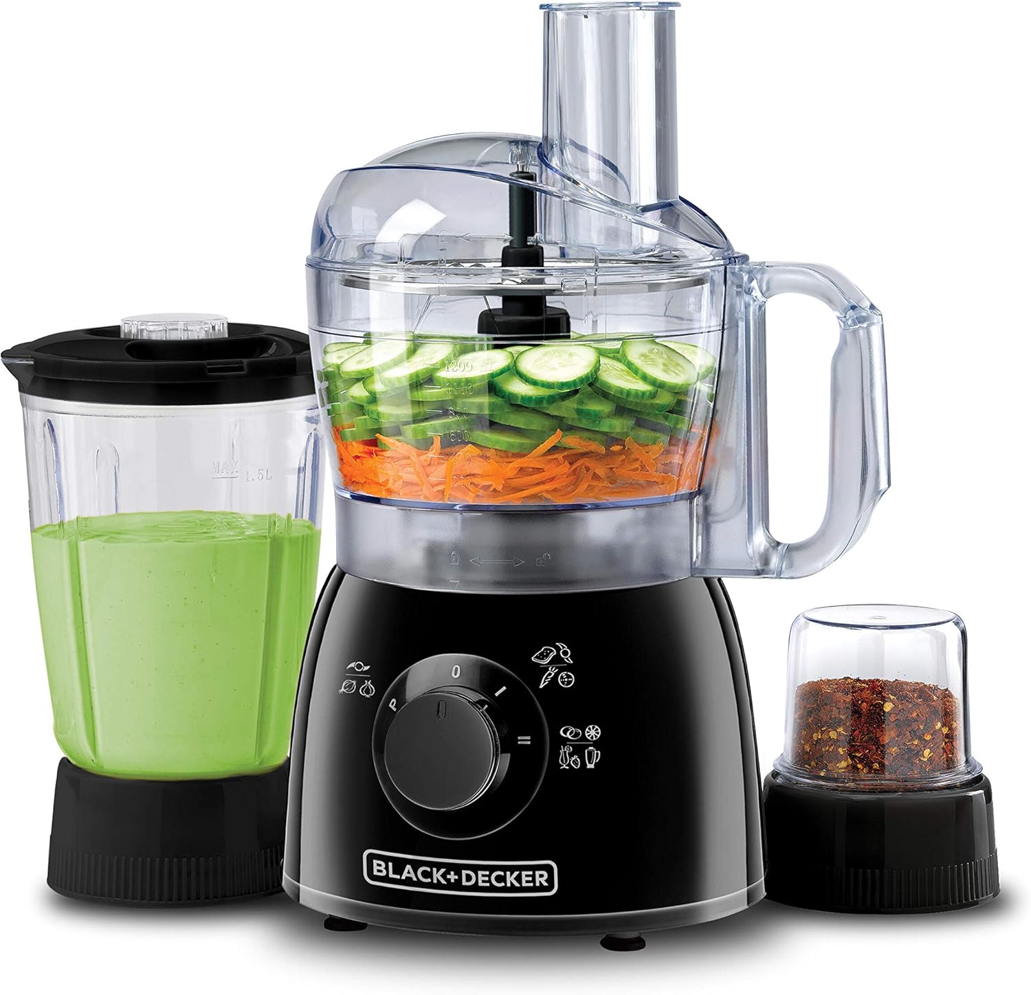 Black+Decker 400W 29 Function Food Processor With Blender & Grinder