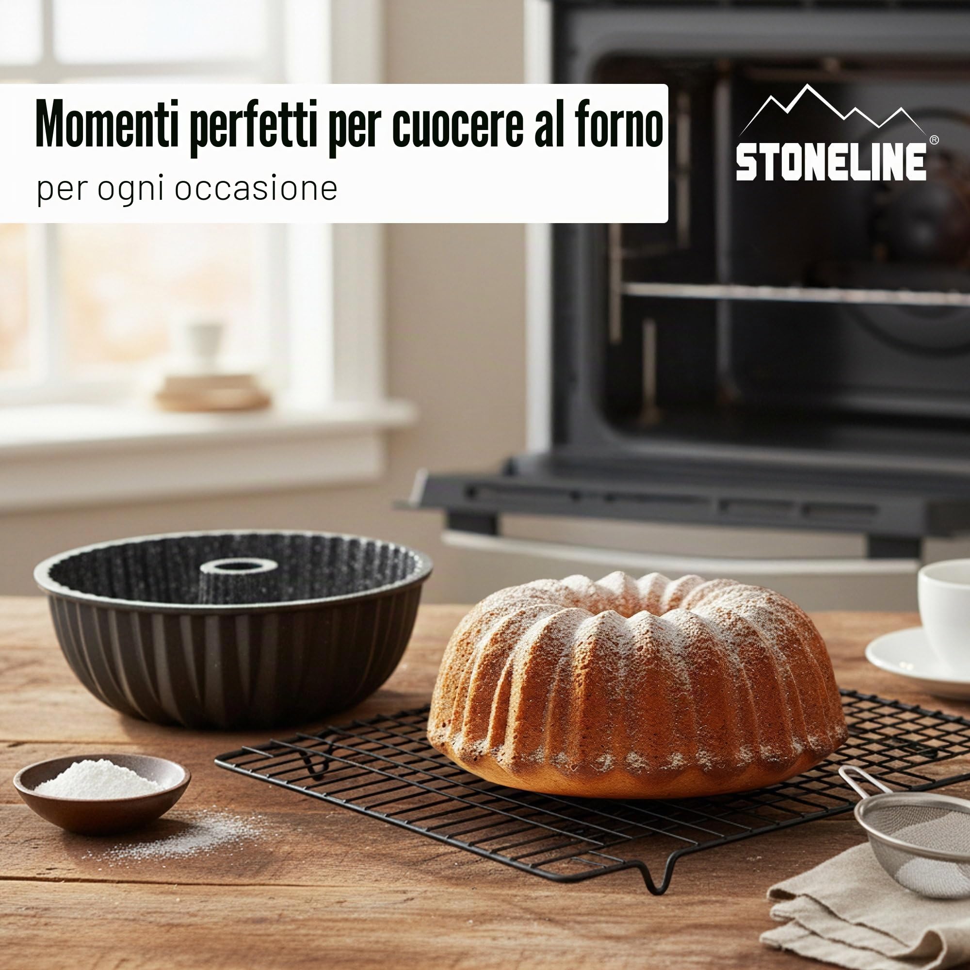 STONELINE Aluminium Stampo da Forno Rivestimento Antiaderente