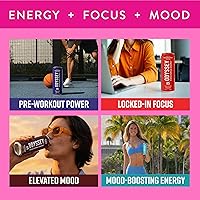 Vista 4 de Odyssey - Bebida energética funcional para la concentración, la cognición y el estado de ánimo, paquete de 12 - Bebida adaptogénica con 85 mg