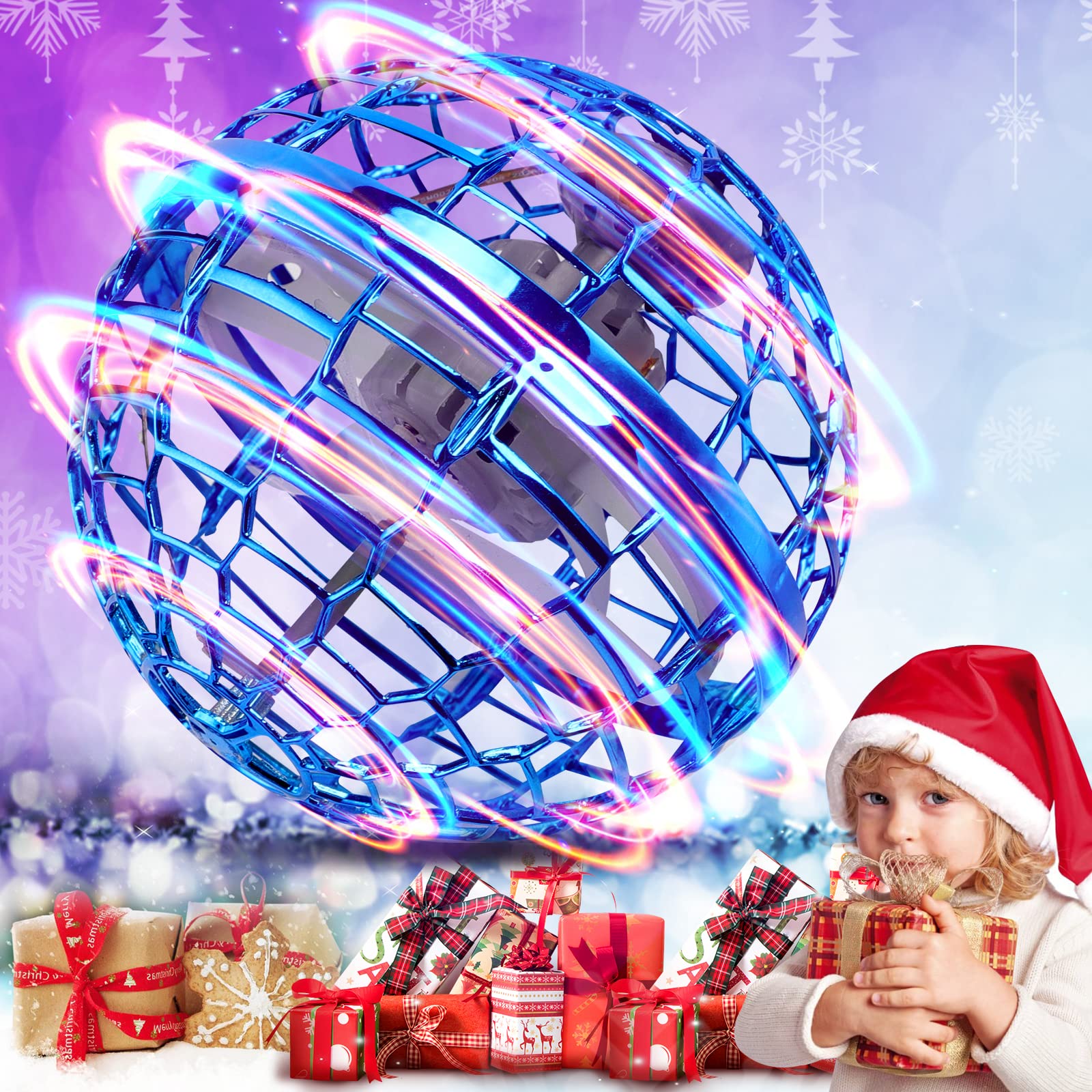 Flying Orb Ball Toys Nebula Orb Hover Ball Toy Boomerang Flying Spinner 360° Rotating Hand Controlled Magic Fly Mini Spinning Drone Space Globe Shape