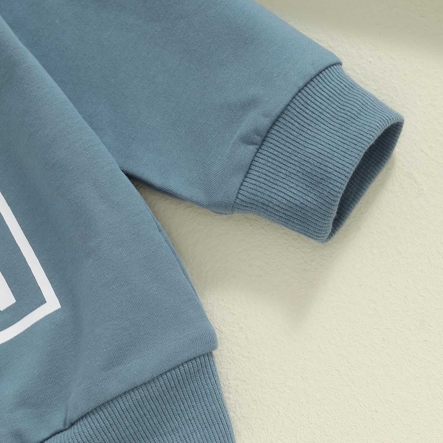 ZAXARRA Toddler Newborn Baby Boy Fall Outfits Letter Print Crew Neck Sweatshirt Tops SolidContrast Color Pants Casual Sets - Image 6