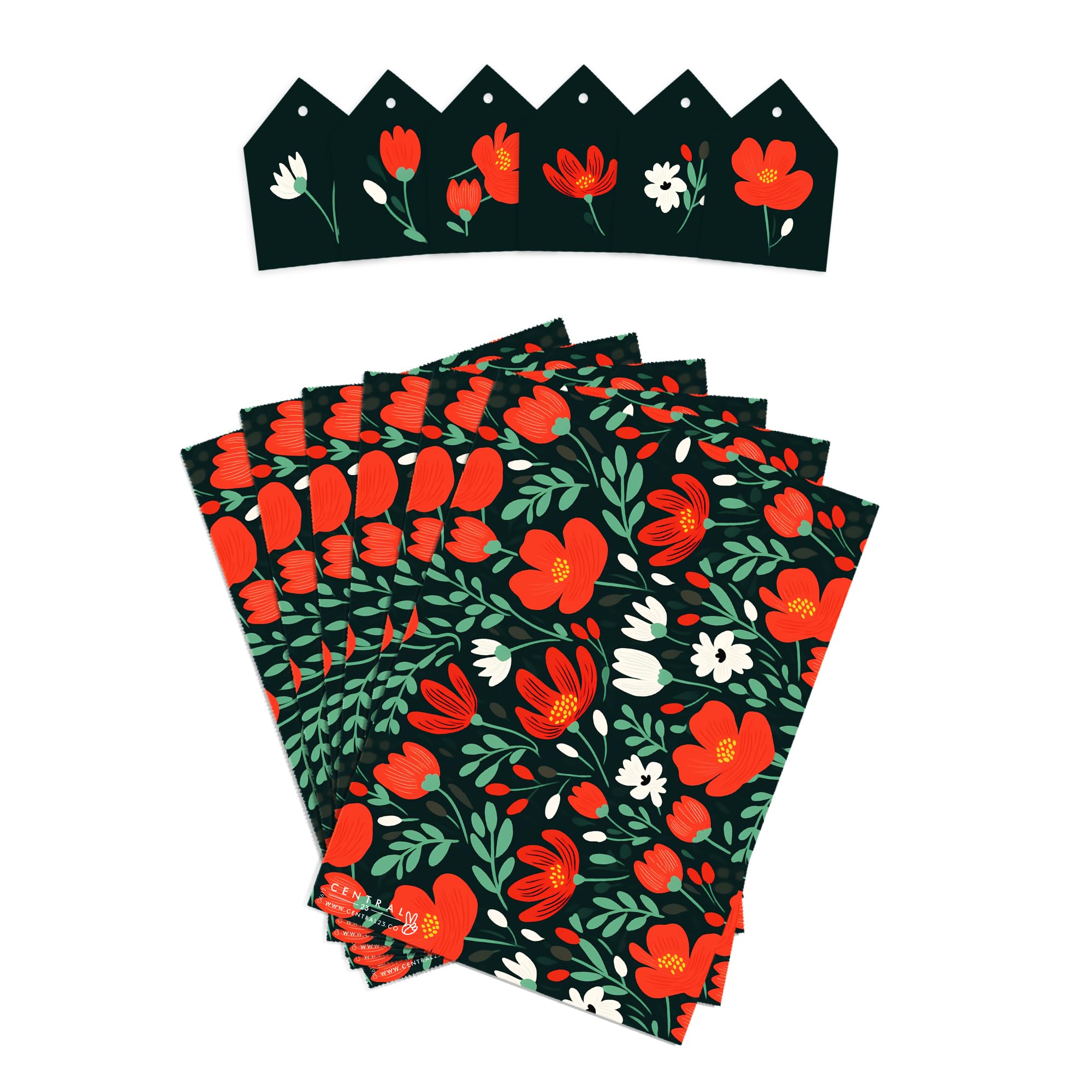 Carta Da Regalo Autunnale Con Animali Del Bosco - 6 Fogli 70x50 Cm + Adesivi - Design UK - Foto 3