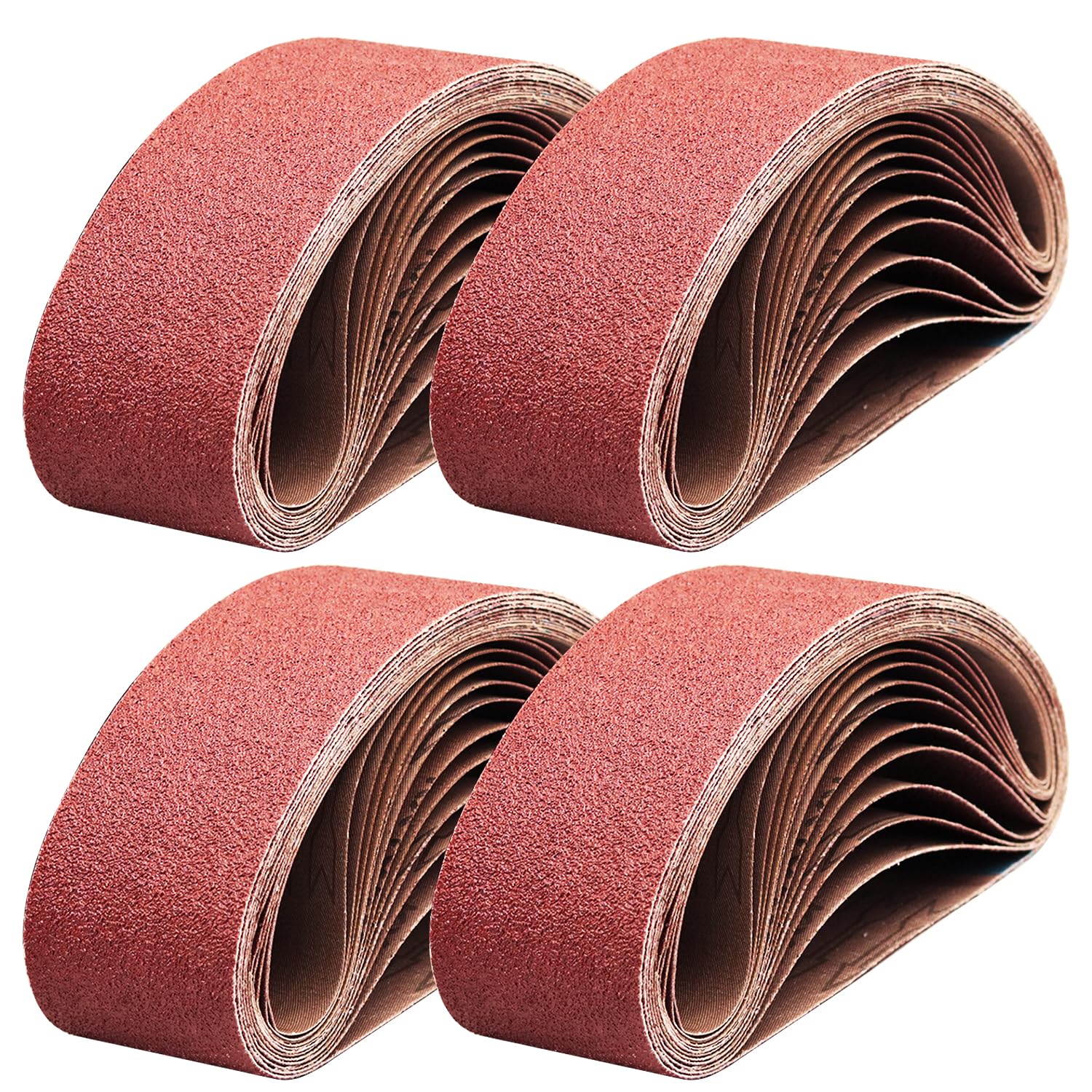 Taokyid 24 Pcs 3x18-Dus Aluminum Oxide Sanding Belts