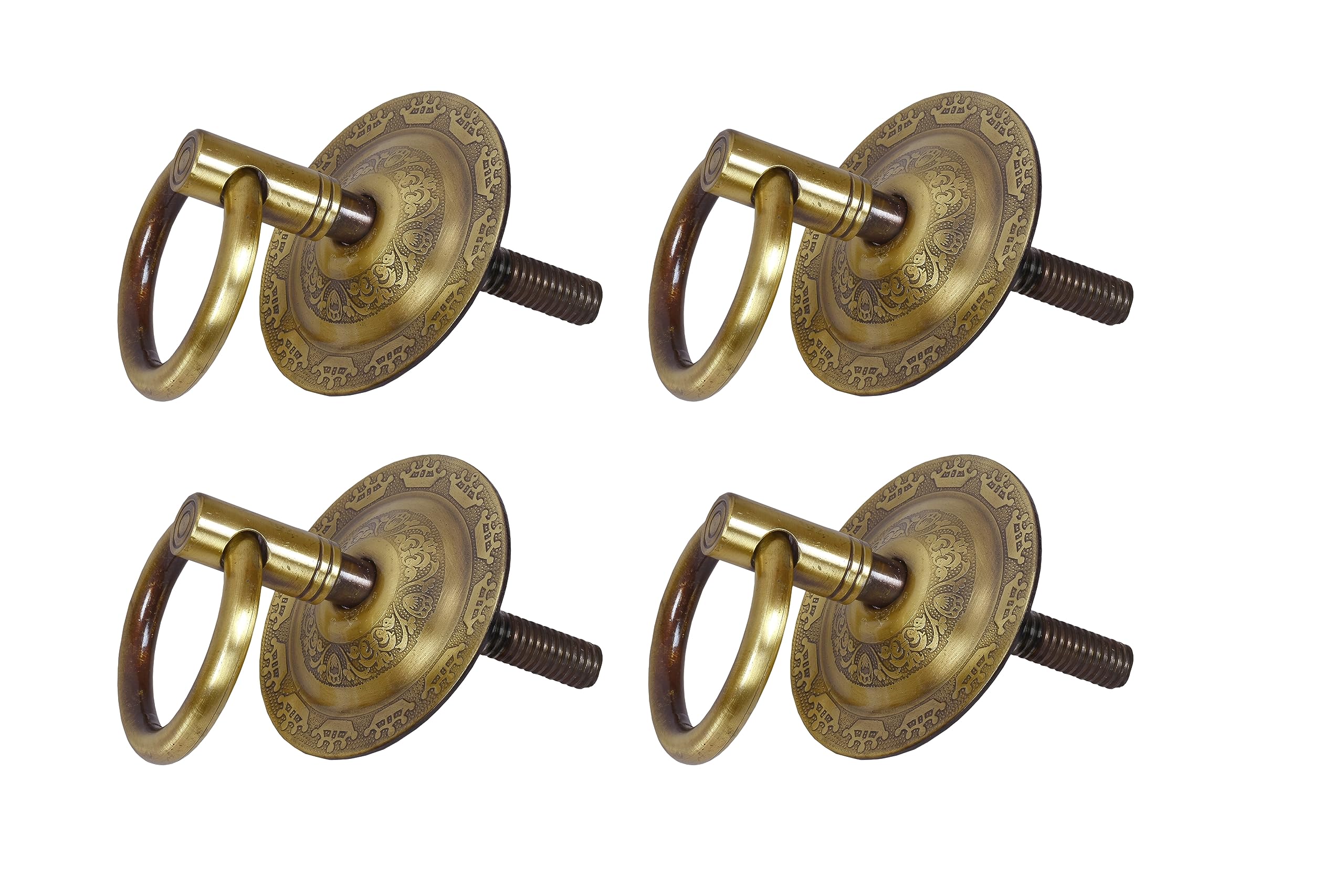TRENDY CREATION HUB Antique Brass Golden Finish Kada Hanging Hooks and Swing Kadu Heavy Duty Hooks for Hanging Pack of 4-image-37