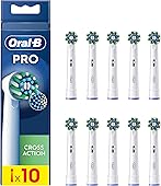 Oral-B Cross Action Testine Spazzolino Elettrico, Confezione da 10 Testine di Ricambio, Setole Angolate che si Adattano a Ogni Dente per una Pulizia Profonda