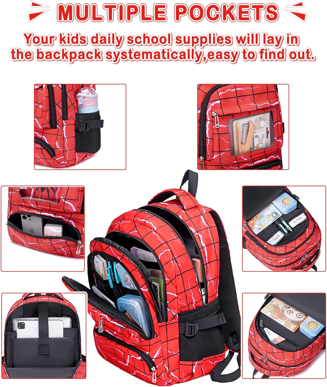 Kids Backpacks Boys School Bookbag for Elementary Kindergarten Preschool Mochila Para Niños 4 5 6 7 8 9 10 11 12