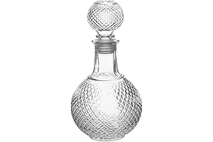 Holy Water Bottle Glass: Red Co. European Glass Bottle with Airtight Stopper,...