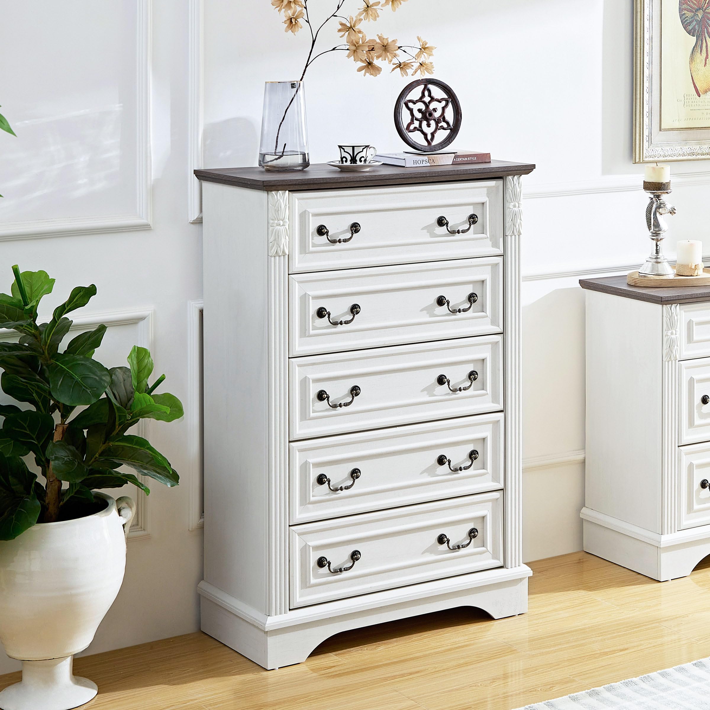 Amazon.com: BOSHIRO Modern 5 Drawer Dresser, Dresser for Bedroom