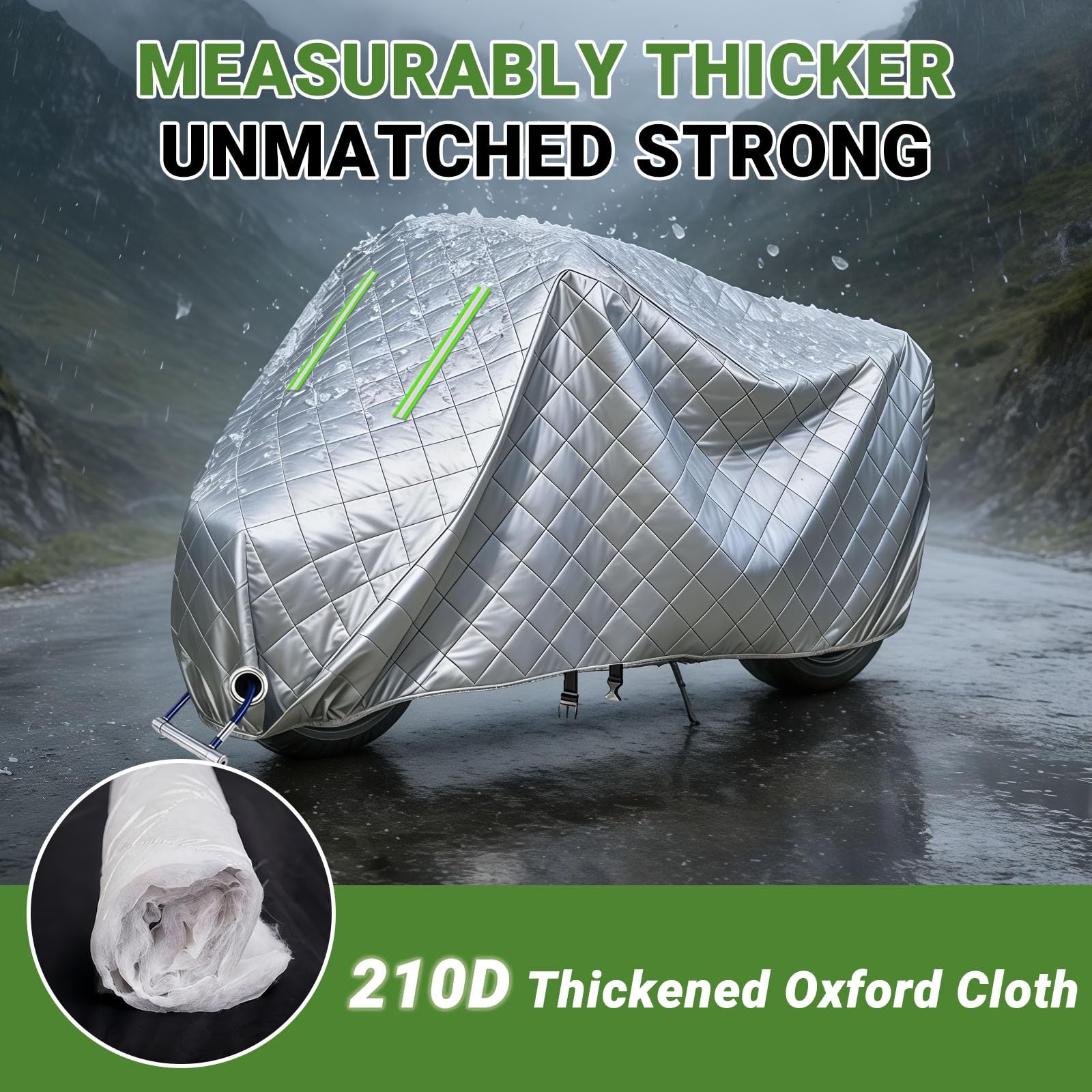 Funda Motocicleta Alta Resistencia para SYM Joymax 300i|Funda Motocicleta algodón Oxford Grueso antiarañazos|contra Granizo Cualquier Clima|Almacenamiento Exterior