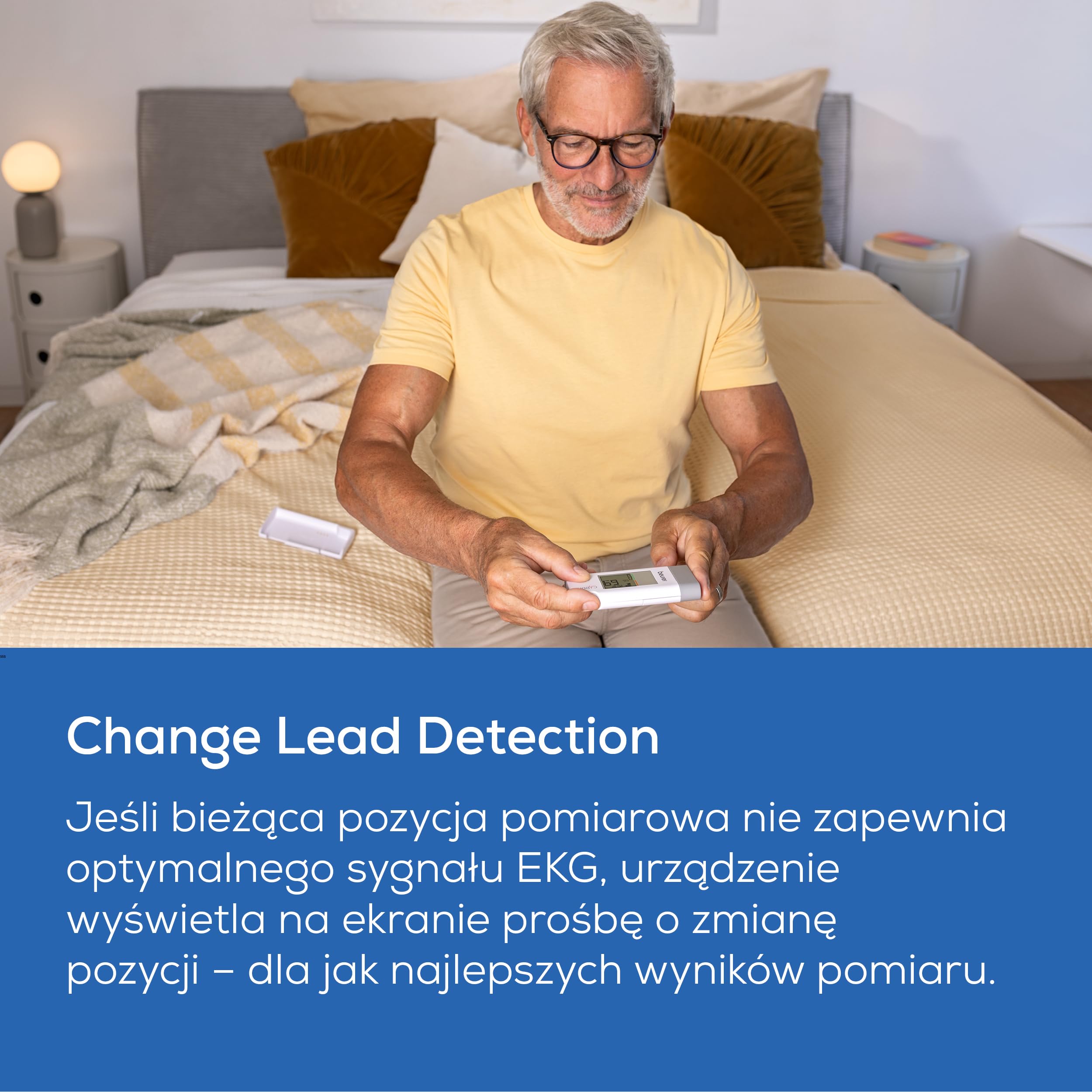 Beurer ME 95 EKG mobilne, 1-kanałowe EKG do rejestrowania rytmu serca, wykrywa migotanie przedsionków, akumulator, monitor tętna z aplikacją, Apple Health