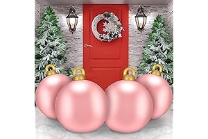 Jetec 4 Pcs 32 Inch Pink Giant Inflatable Christmas Ornaments