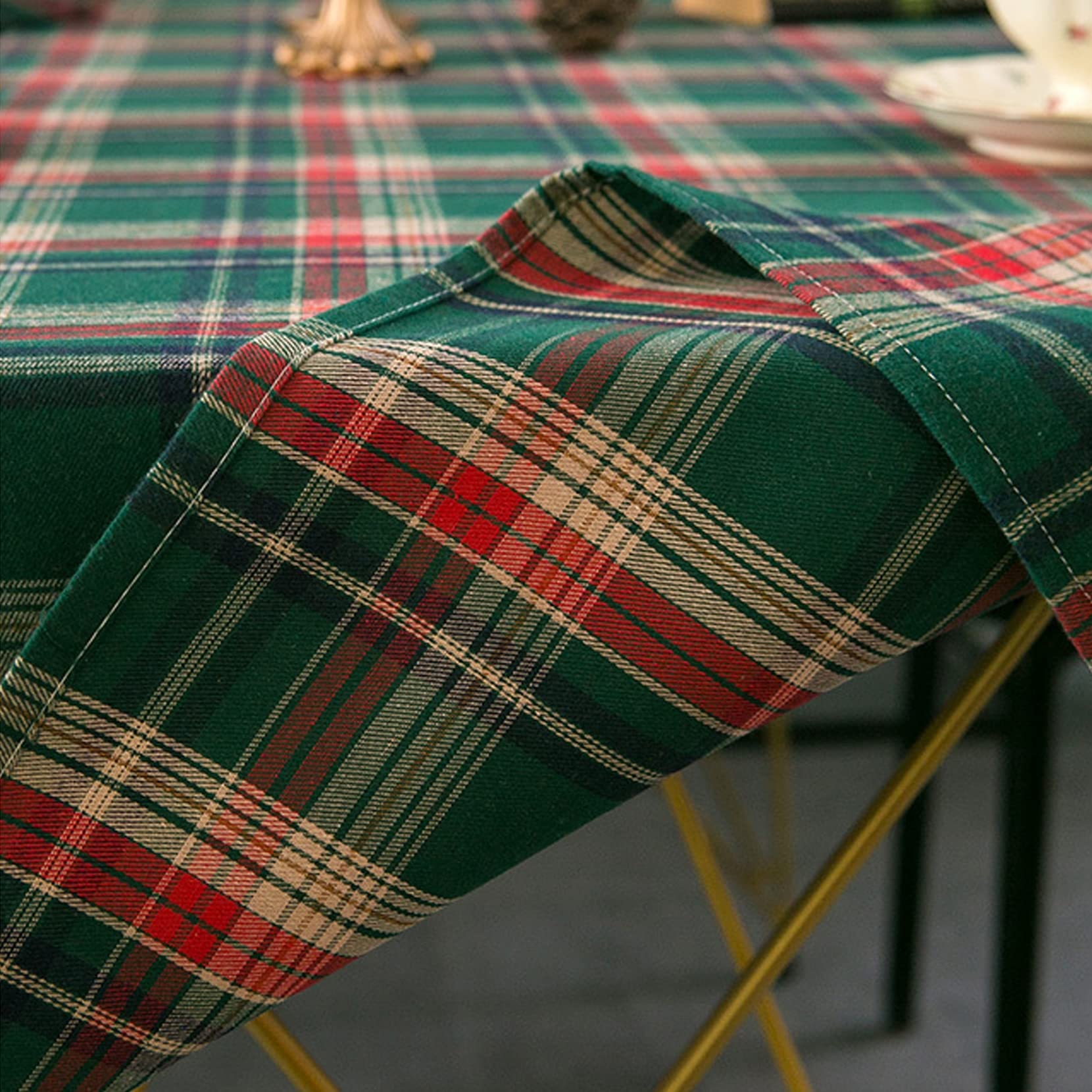 Mantel rectangular impermeable, de poliéster resistente a las manchas, para comedor, cocina, decoración de fiestas, 47.24 x 63 pulgadas, fácil cuidado y duradero
