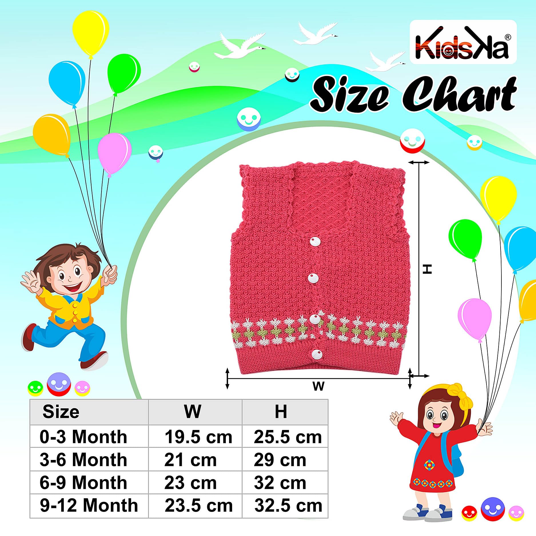 KIDSKA Baby's Newborn Baby Essential Sleveless Woollen Vest/Woolen Dress For New Born Baby/Babies Woolen Sweaters(Multicolor, 0 To 3 Months) - Pack Of 3 - Image 5 thumbnail