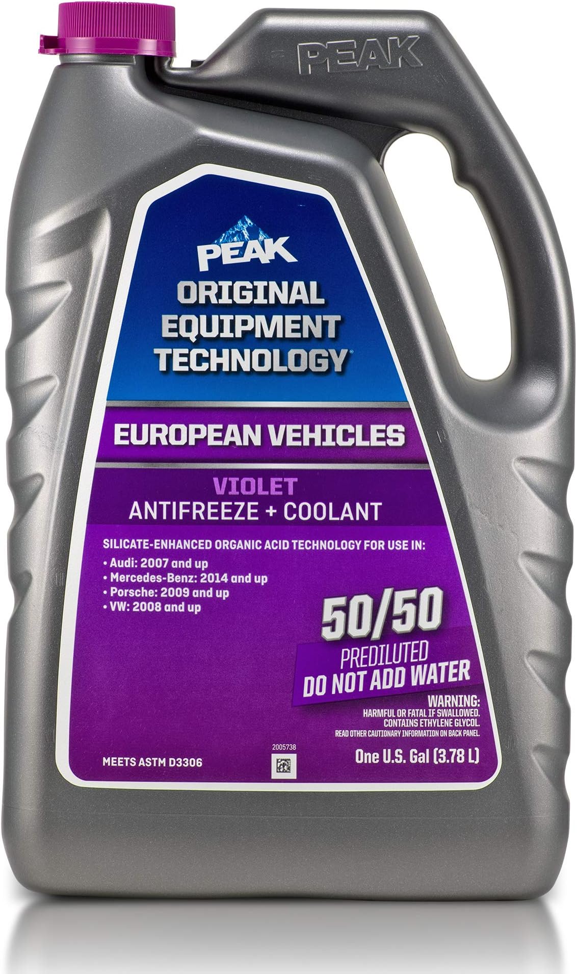 OET Extended Life Violet 50/50 Prediluted Antifreeze/Coolant for European Vehicles, 1 Gal.