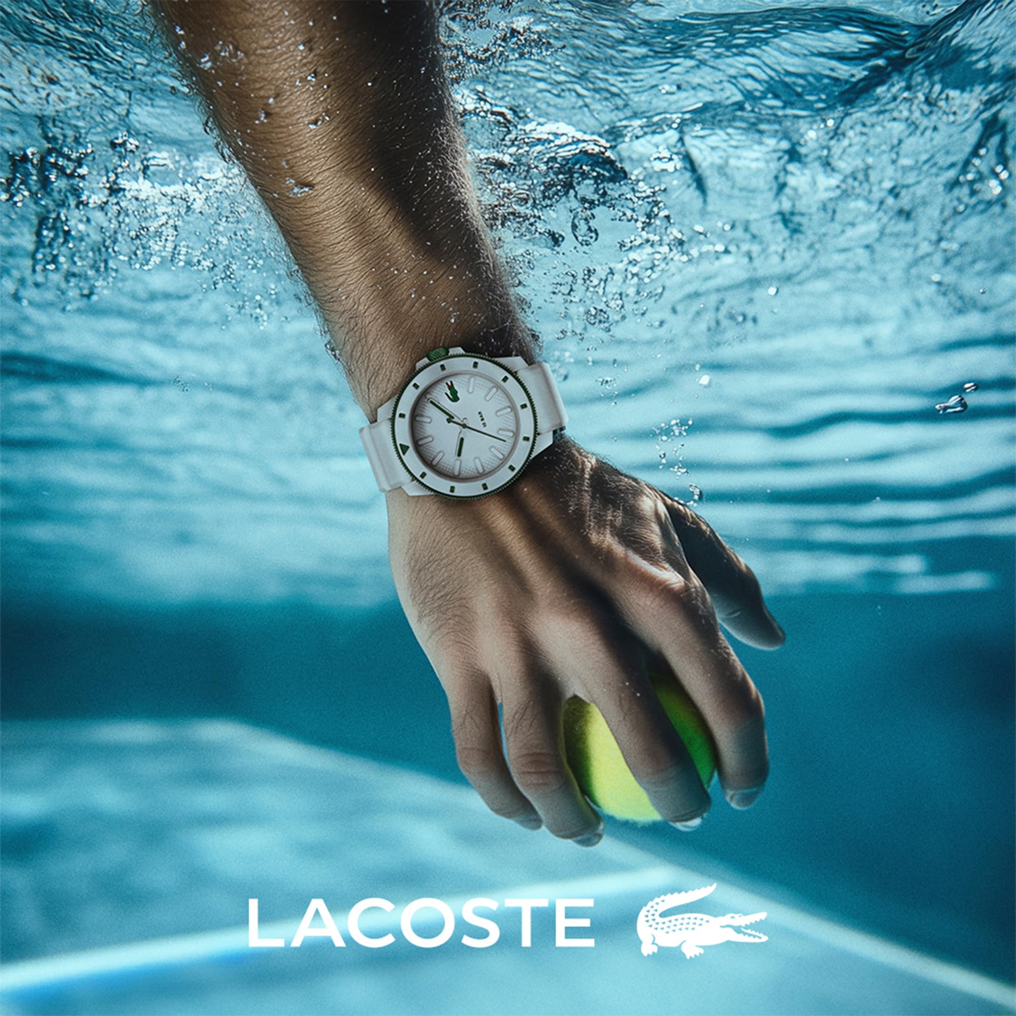 Lacoste Reloj con Movimiento de Cuarzo de Tres Manecillas para Hombre Colección LACOSTE.12.12 Scuba con Correa de Silicona – Disponible en Negro, Azul, Verde, Blanco y Naranja