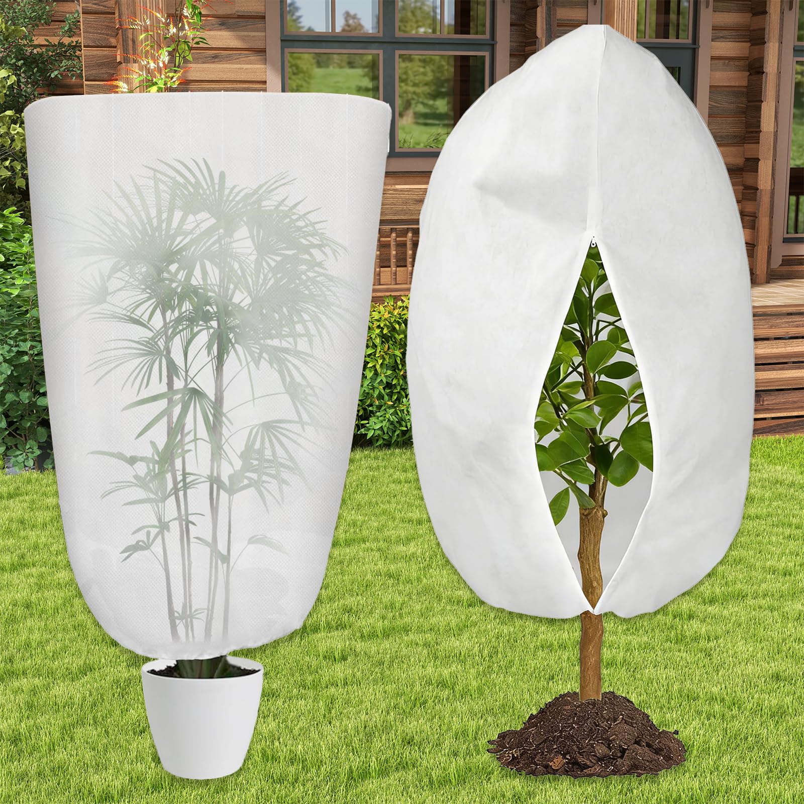 Premium 200x240cm Plant Protection Cover Reusable Garden Fleece with Zipper