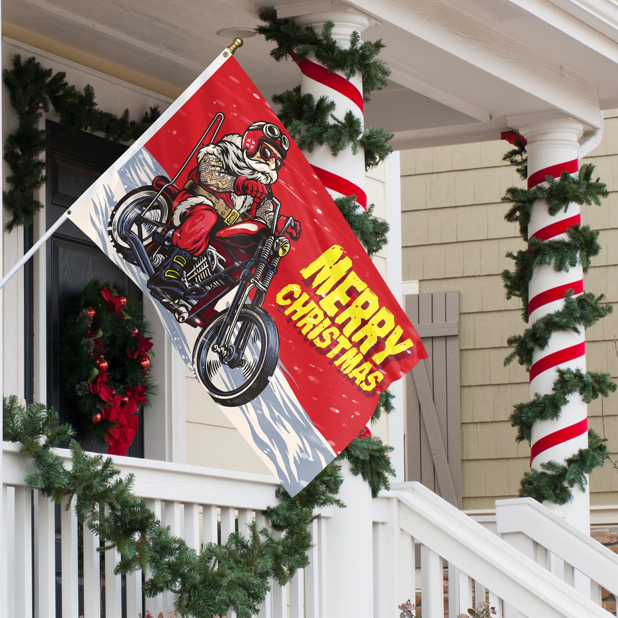 Fahne Weihnachten Weihnachtsfahne 90x150 Cm Mit Ös Produktbild-Vorschau 12