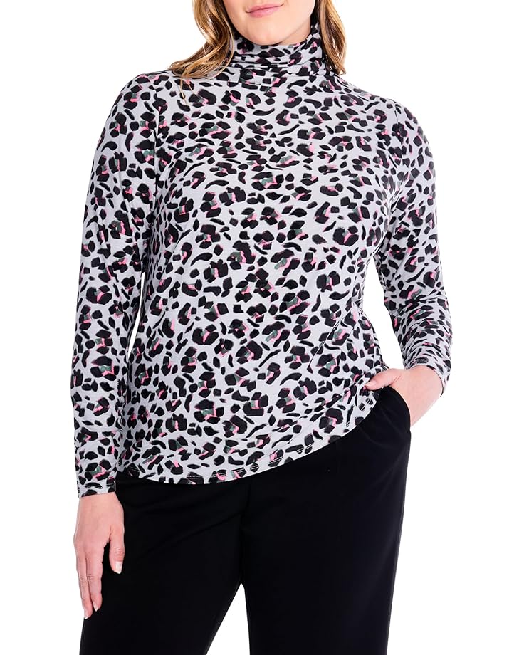 NIC+ZOE Plus Size Cheetah Pop Top - Main View