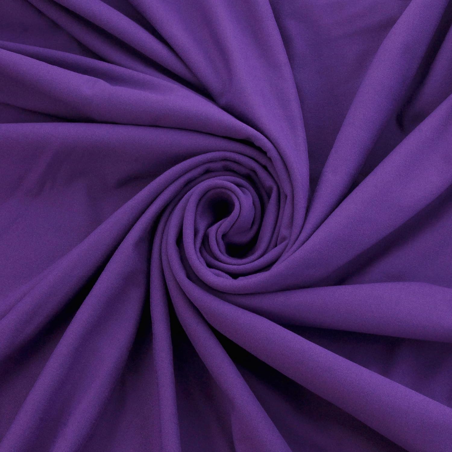 HairBow Center Solid DBP Fabric - Double Brushed Polyester 4 Way Stretch - Purple - 1 Yard