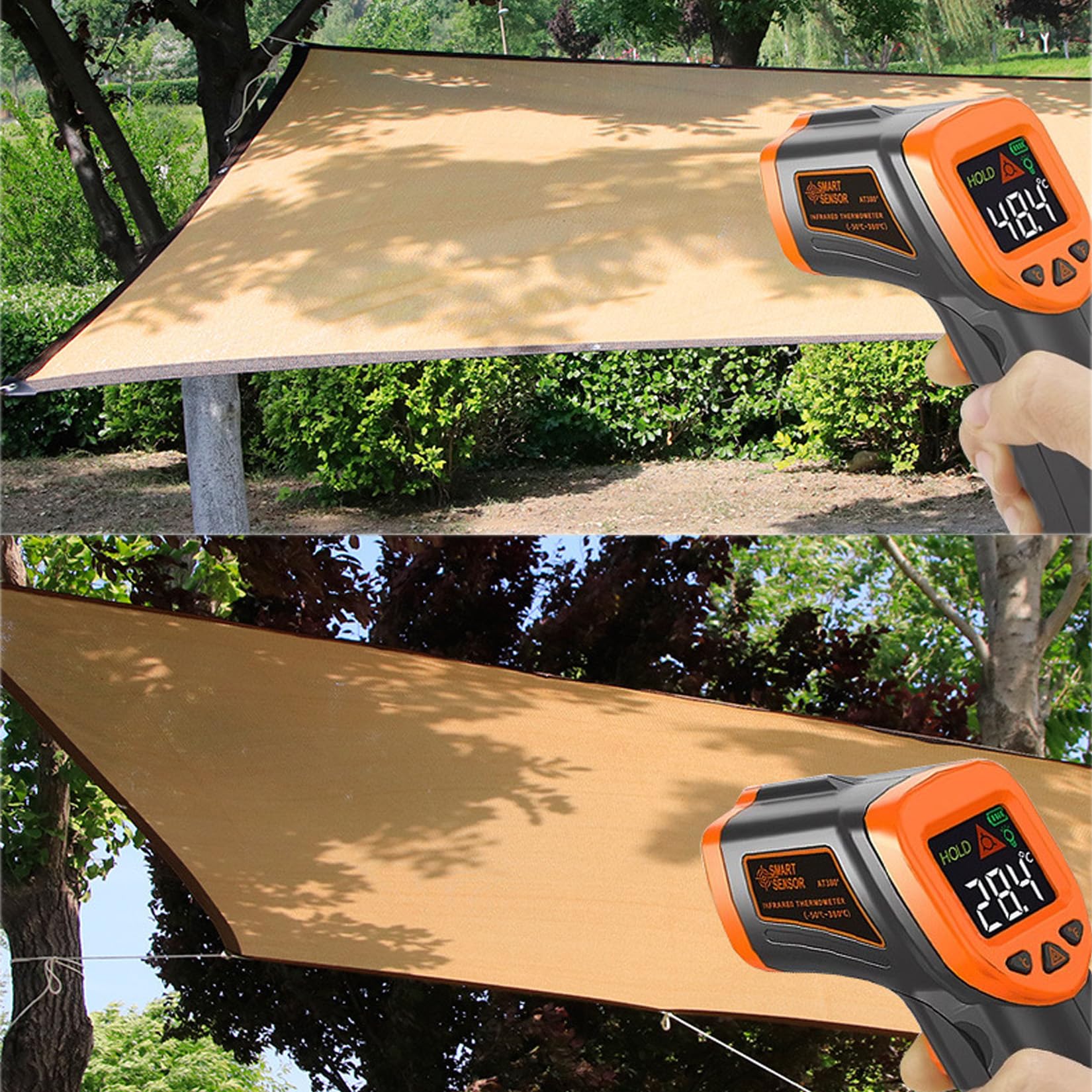 Toldo para Sombra con Ojales de 5x7m,Amarillo Red de Sombra 80% Malla de | Protección Solar UV Resistente HDPE Exterior Cubierta de Malla para Tela para Patio Trasero,Jardín,Plantas,Invernadero