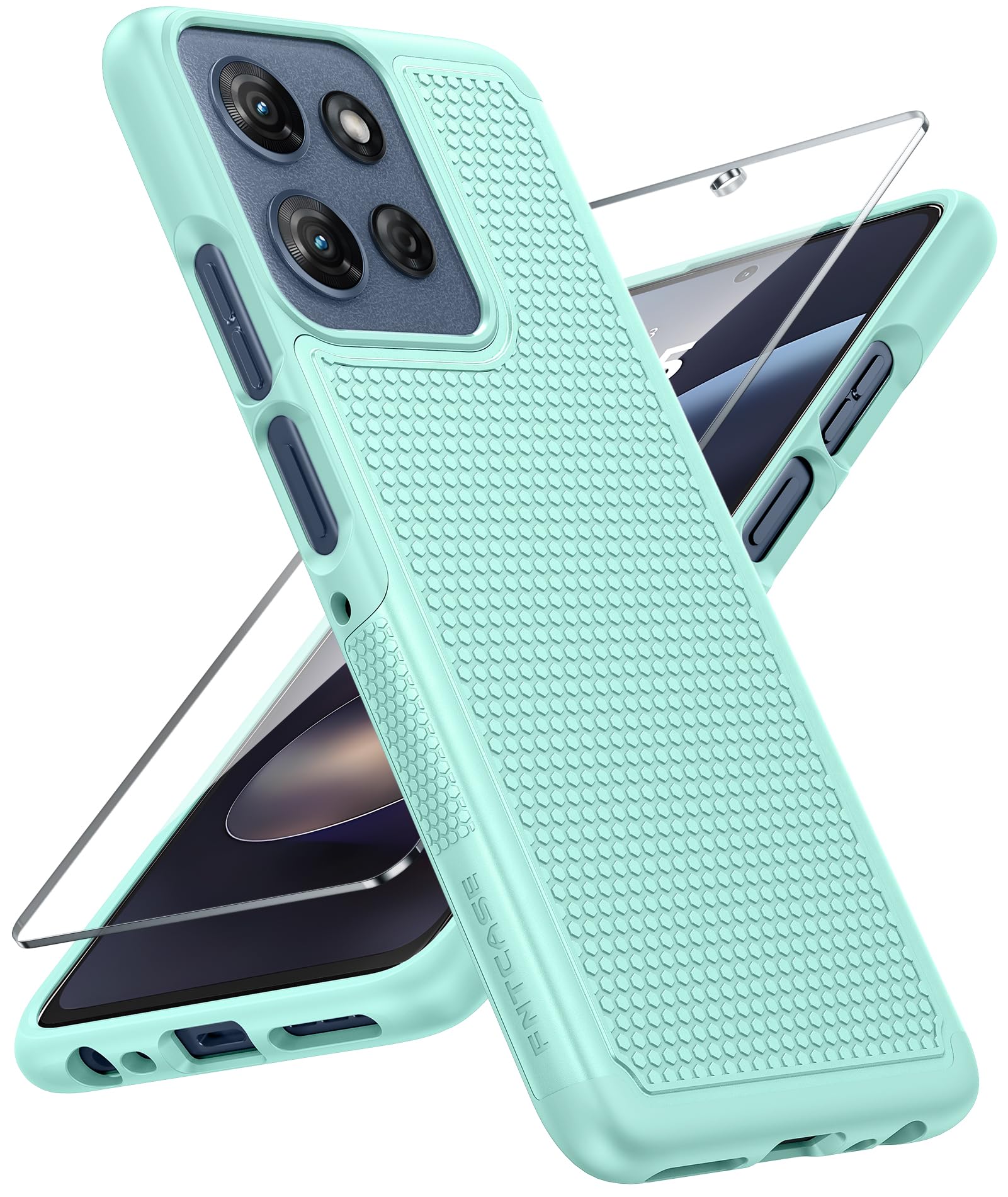 FNTCASE for Moto G 2026/2025 Phone Case: Dual Layer Non Slip Shockproof | Moto G Play 2026/G Power 2025 Case With Screen Protector, Military Drop Protection, Matte Protective Daily Phone Cover