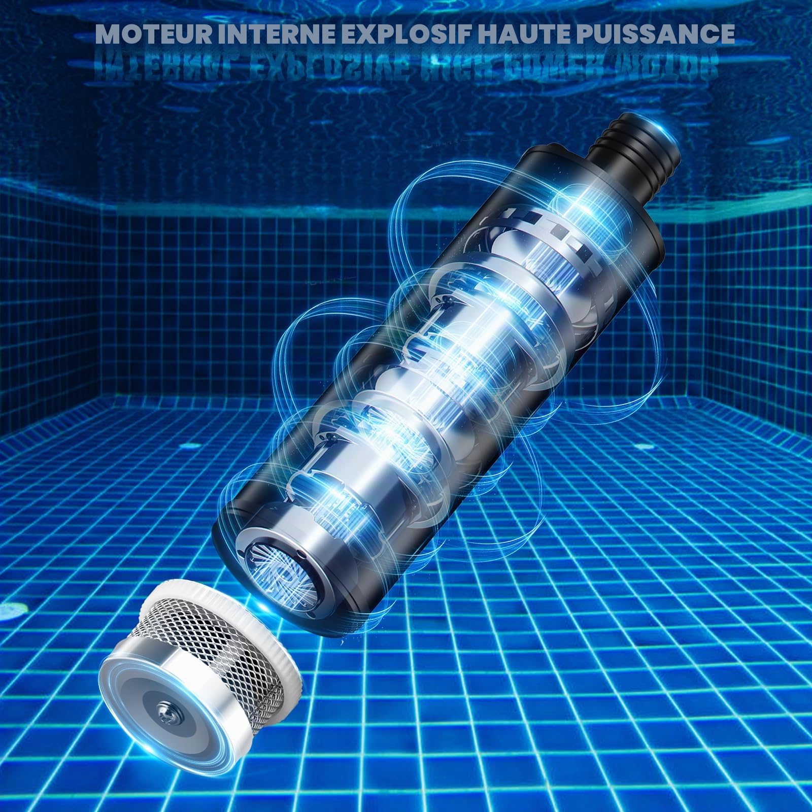Pompe submersible 635GPH pour batterie Ryobi 18 V, pompe à eau sans fil avec filtre à sédiments, pompe de transfert 100 W, pompe à eaux chargées à haut débit pour piscine, jardin, baignoire