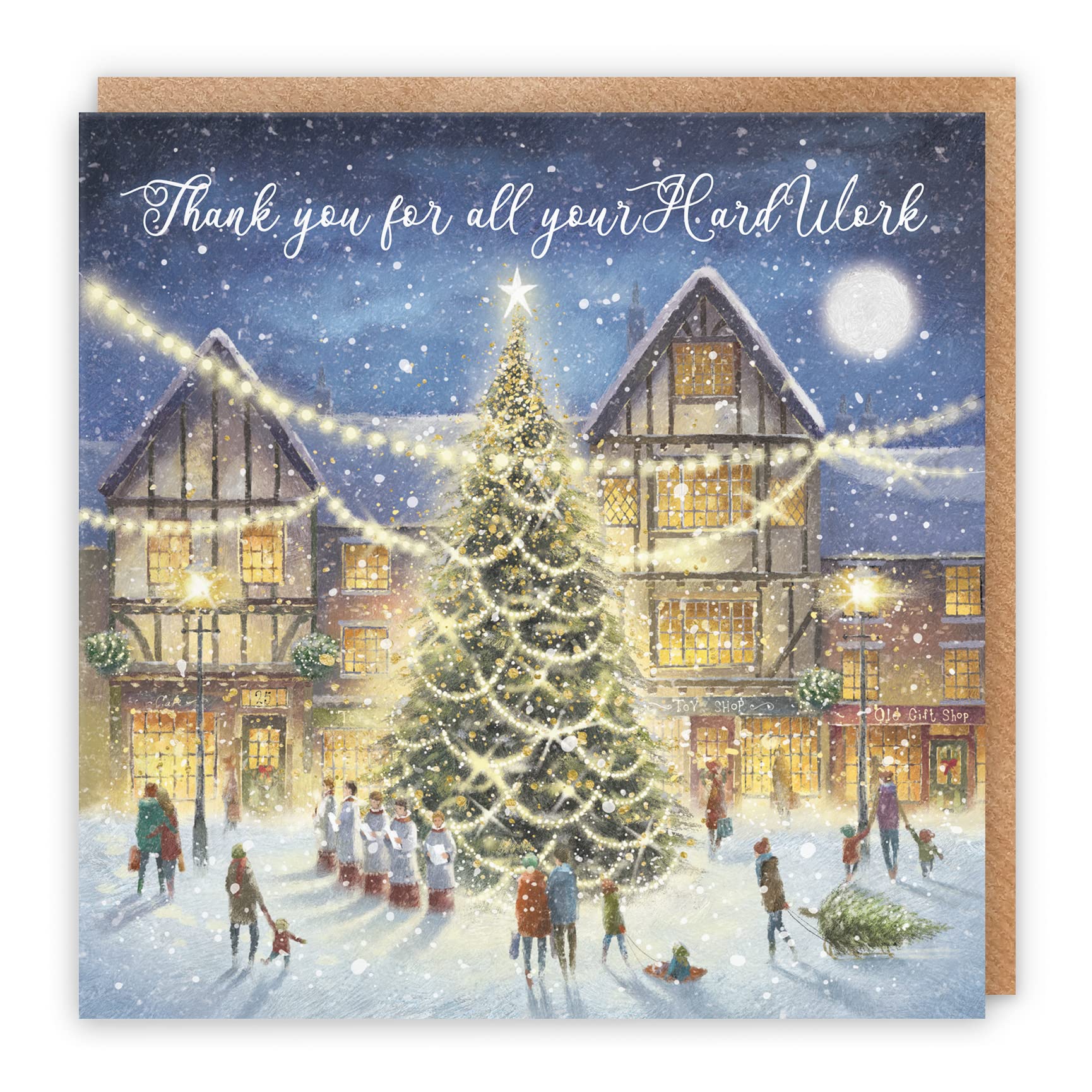 Hunts England, Thank You For All Your Hardwork Christmas Card, 'Christmas Eve', Milo's Gallery Collection