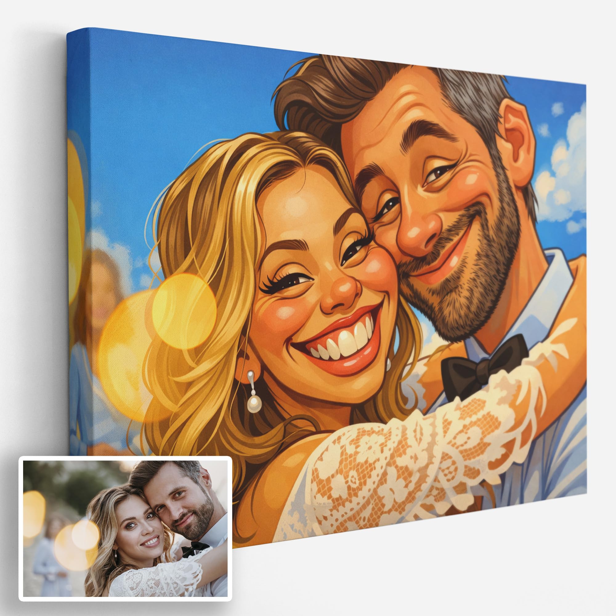 Triangle Déco Funny Color Caricature Personalised Colour Caricature From Your Photo - Birthday Gift