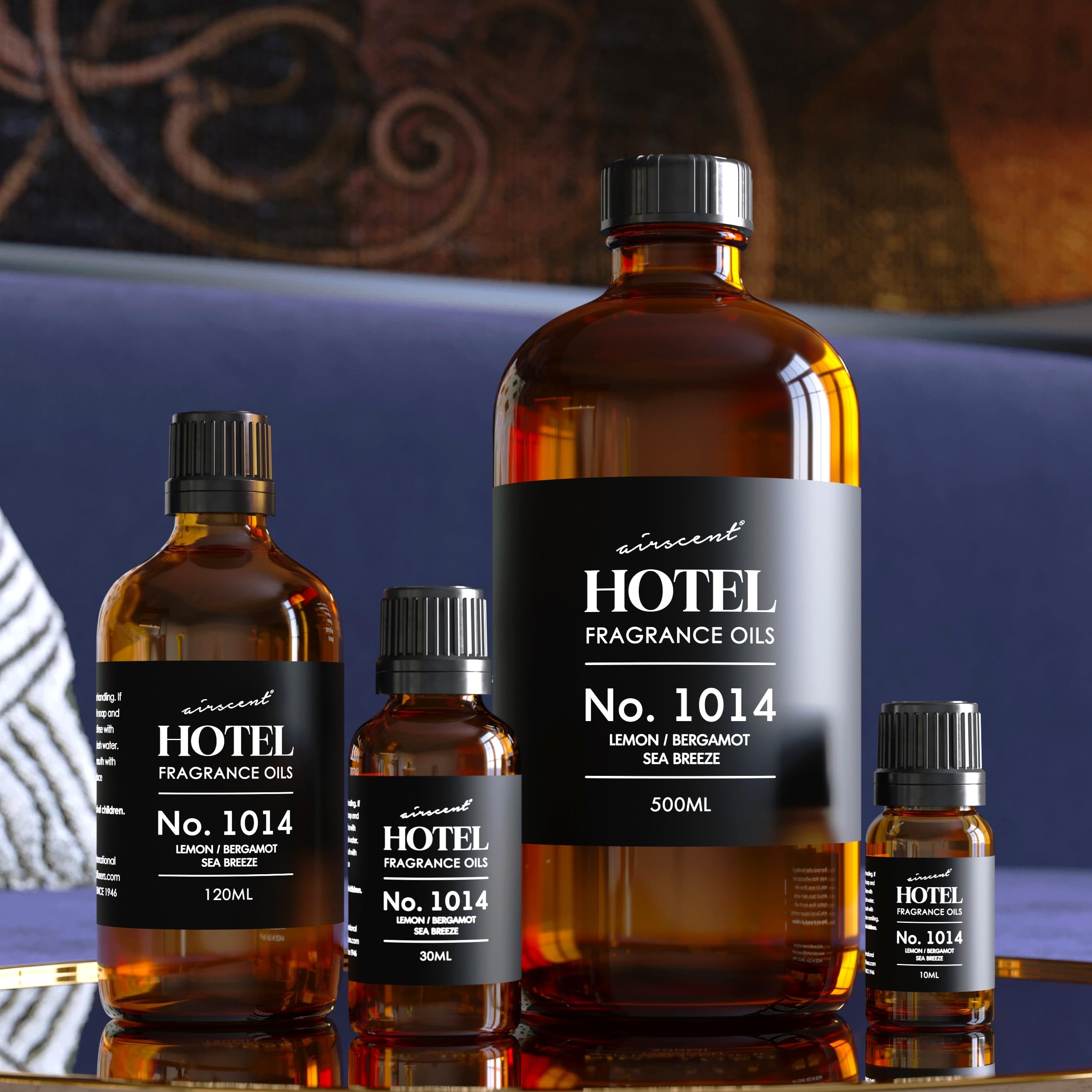 AirScent Hotel Diffuser Oil Inspired by The Ritz Carlton Hotel Scent - Premium Duftöl Nr. 1014 für Ultraschall und Wasserlose Diffusoren und Basteln - 10ml, 10.1 ml Glas Tropfflasche