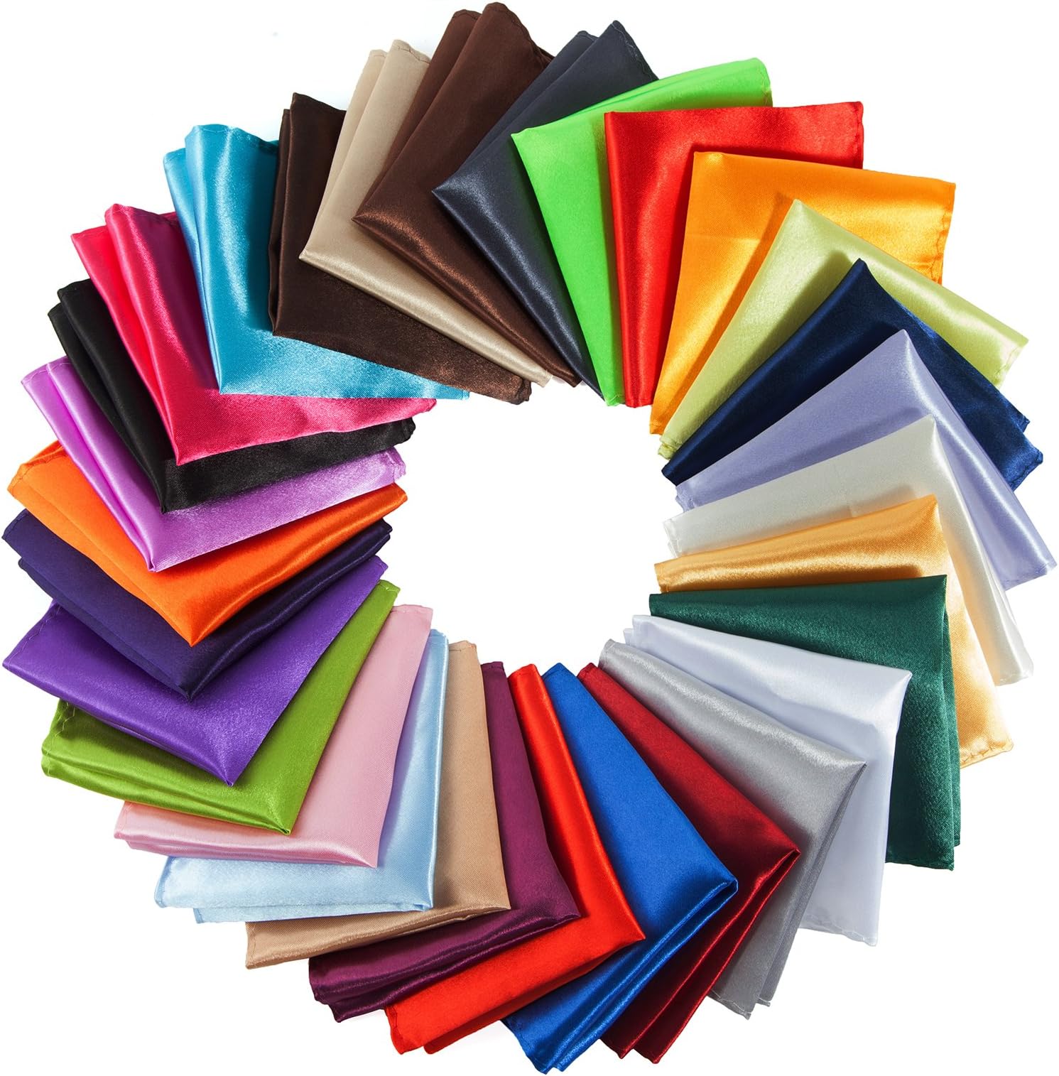 Mens Pocket Squares Handkerchief For Wedding Party, Solid Colors (30 Pieces) by TOPODO