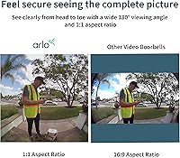 Vista 5 de Arlo Essential Wired Video Doorbell - HD Video, 180° View, Night Vision, 2 Way Audio, DIY Installation (wiring required), Security Camera, Doorbell
