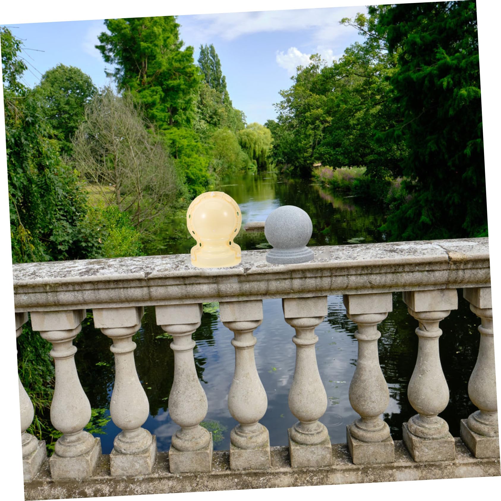 Kisangel Stampo Per Forma Di Sfera Stampo in Plastica Fai Da Te Per Ornamenti Di Balaustra Decorazione Per Recinzioni Di Balcone