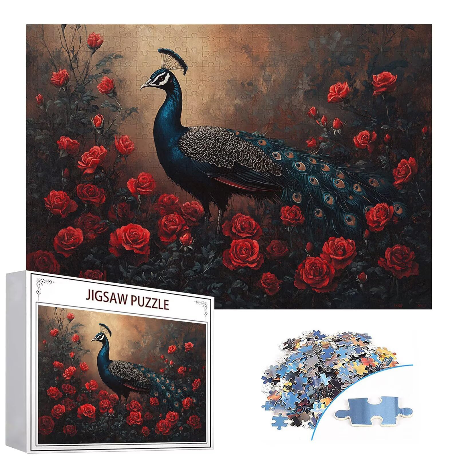 Puzzle 4000 elementów paw puzzle dla dorosłych różowe 141x87cm Unikalne rzemiosło klasyczne 3D drewniana układanka do rodzinnych gier aktywnych, układanka do samodzielnego wykonania nawet do dekoracji
