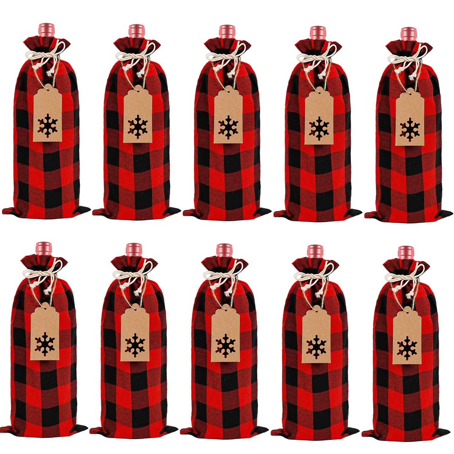 Ywediim Lot De 24 Sacs à Vin En Toile De Jute Sacs Cadeaux