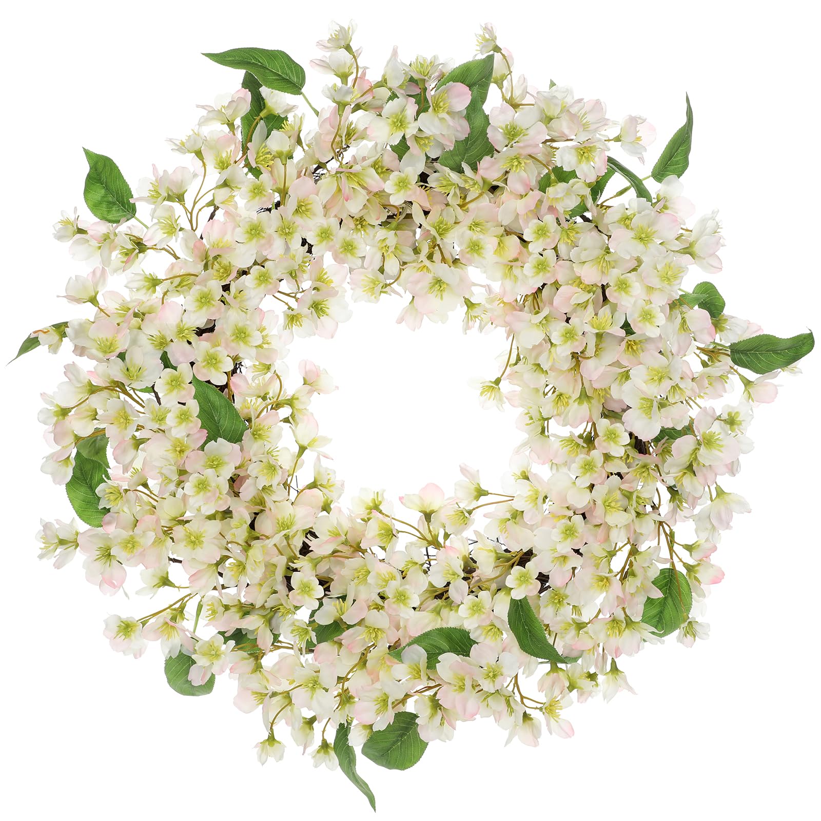 Villa Como 20 Light Yellow Cherry Blossom Wreath