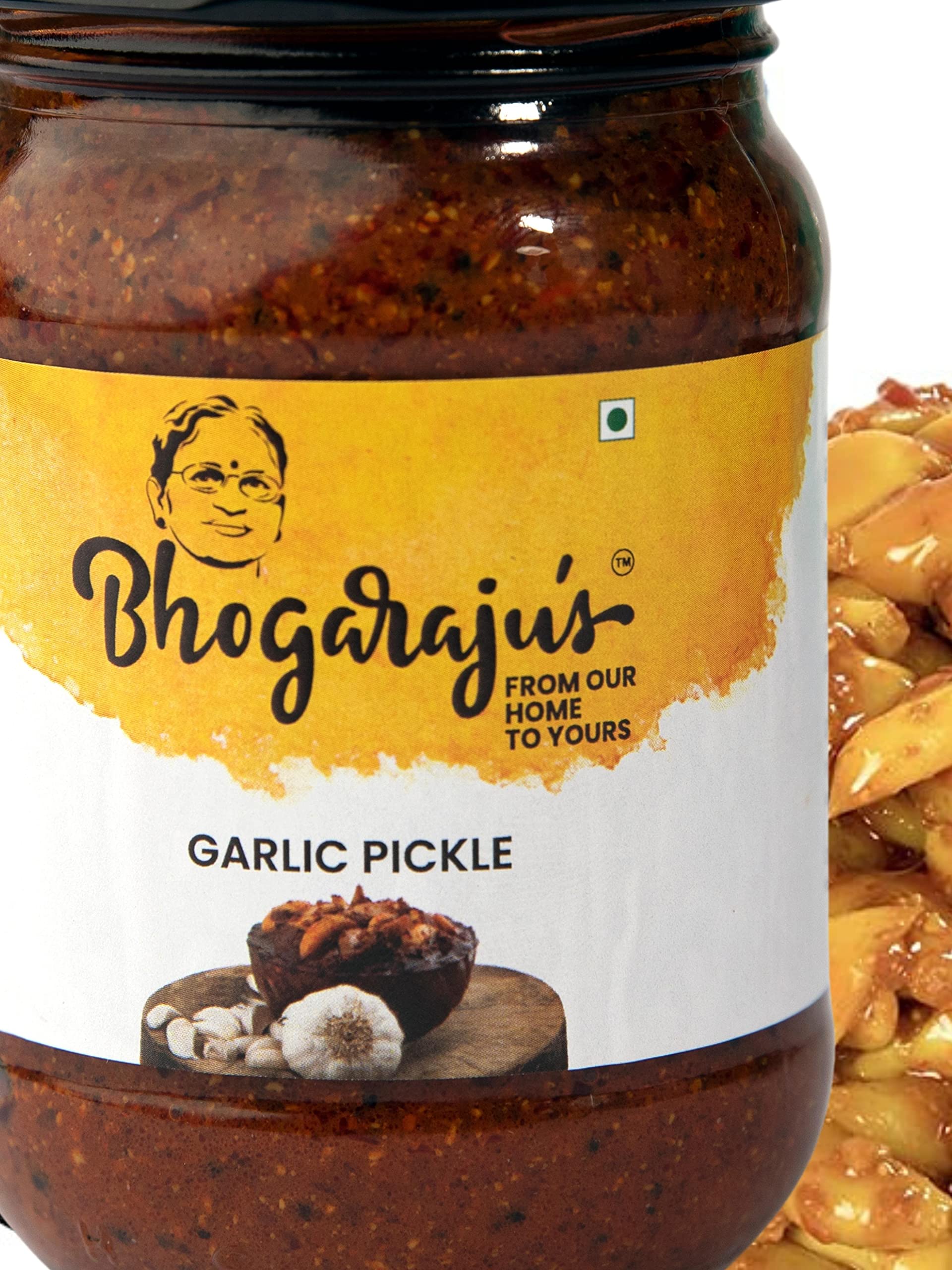 Wemyc Bhogarajus Andra Style Mango Awakai Pickle Pure Home Made Pickle + Lehsun Ka Achar Truly/Garlic Pikle 300G(Pack Of 2) 3