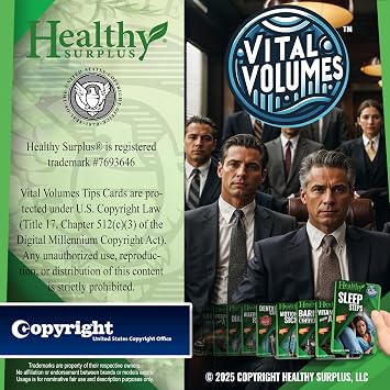 Healthy Surplus Vitamin B12 Supplement Tablets 500 mcg 100 Tablets and Vital Volumes Tips Card